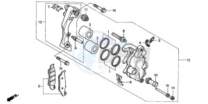 CR250R drawing FRONT BRAKE CALIPER