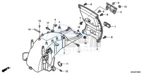 GL18009 Australia - (U) drawing REAR FENDER