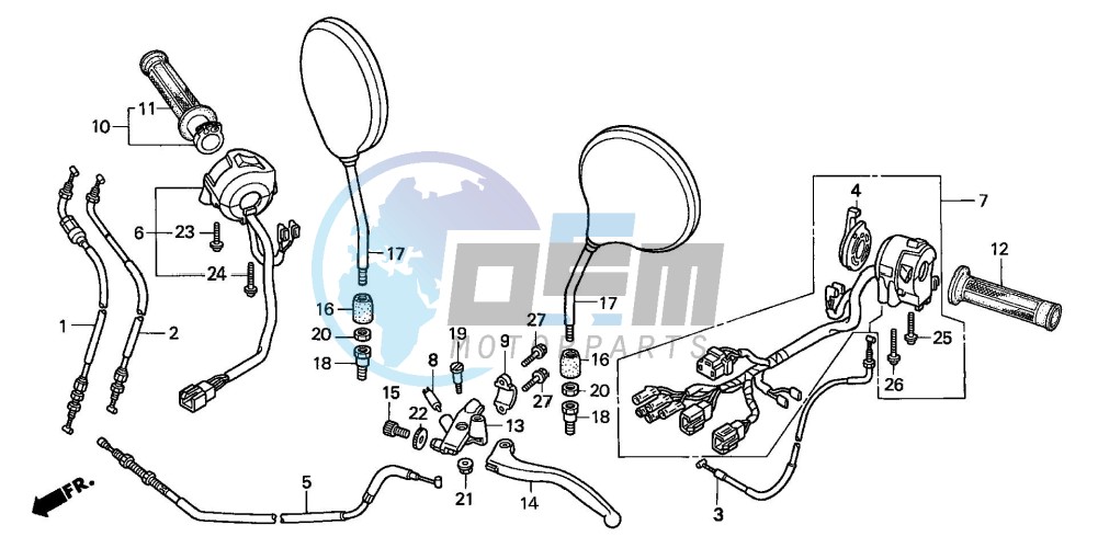 HANDLE LEVER/SWITCH/ CABLE (CB600F2)