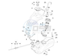 946 150 4T 3V ABS ARMANI (NAFTA) drawing Fuel tank