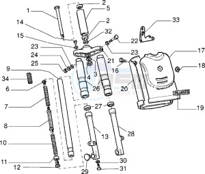 VELOFAX 50 drawing Front-wheel suspension