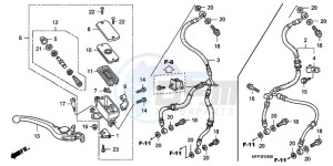 CB1300S9 Australia - (U / BCT MME TWO) drawing FR. BRAKE MASTER CYLINDER (CB1300/CB1300S)