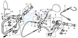 VT750DCA SHADOW SPIRIT drawing SWITCH/CABLE