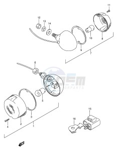 FZ50 (E1) drawing TURN SIGNAL LAMP (MODEL X Z E2)