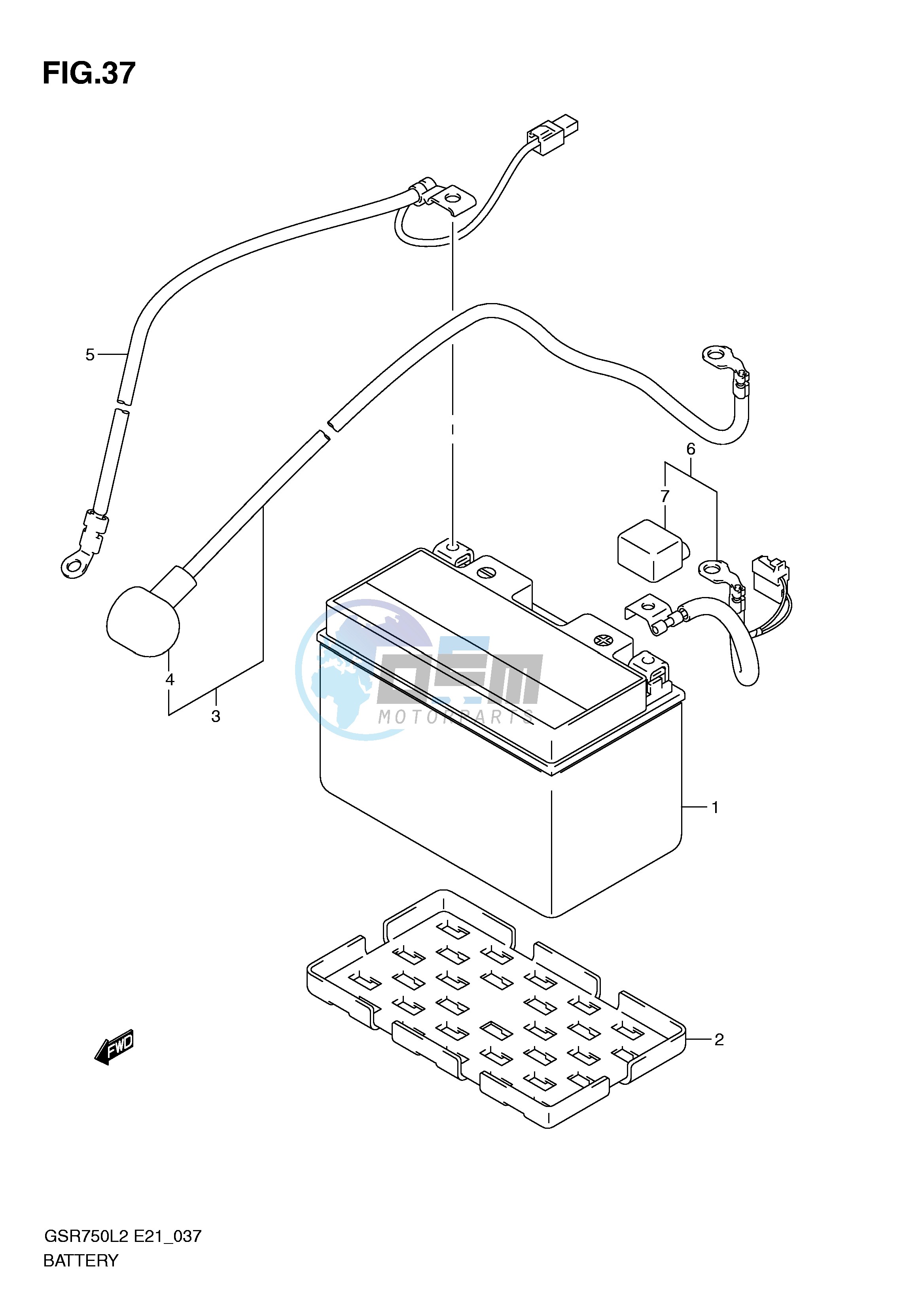 BATTERY (GSR750AUEL2 E21)