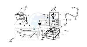 GTS 300i 2012 drawing FUEL TANK - FUEL CUT