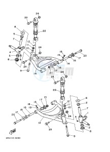 YFM125A YFM125GB GRIZZLY 125 (1PY2 1PY3 1PY1) drawing FRONT SUSPENSION & WHEEL