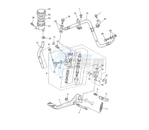 XJR 1300 drawing REAR MASTER CYLINDER