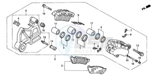 CB1100SF drawing REAR BRAKE CALIPER