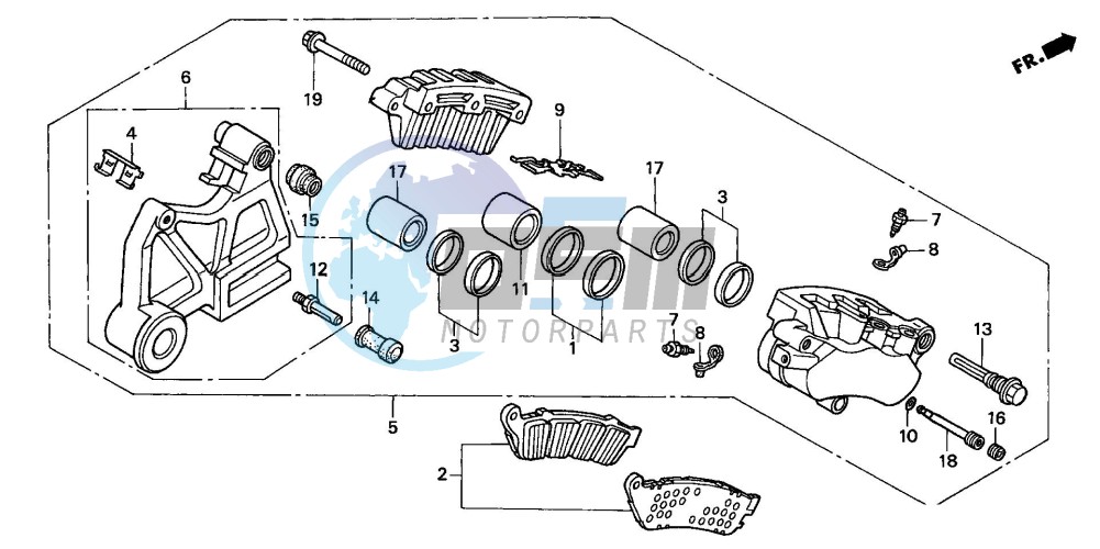 REAR BRAKE CALIPER