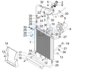 Runner 200 VXR 4t drawing Cooling system