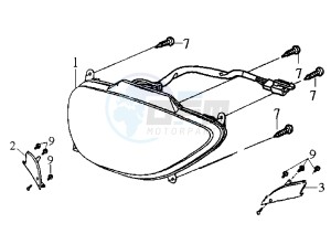 CINDERELLA - 50 cc drawing HEADLIGHT