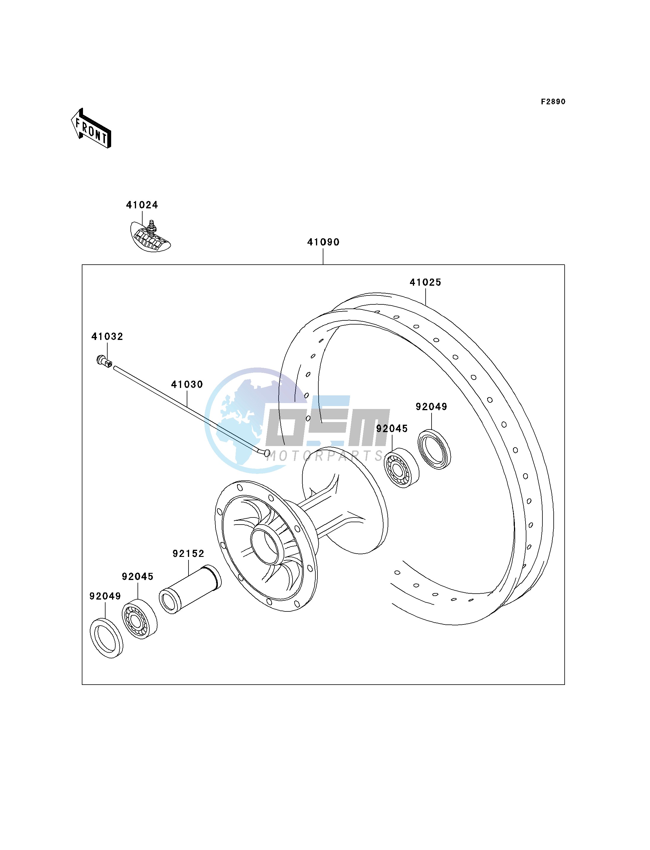 OPTIONAL PARTS-- 20IN FRONT WHEEL- -