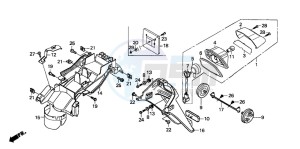 SH50 drawing REAR COMBINATION LIGHT/ REAR FENDER