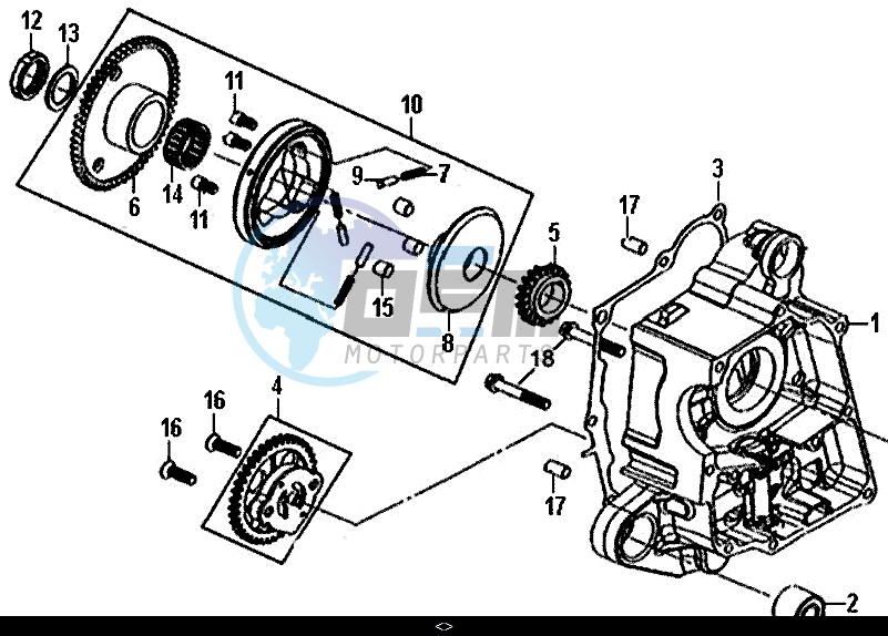 R CRANK CASE-OIL PUMP ASSY