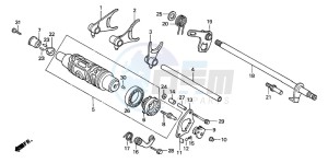 TRX300 FOURTRAX 300 drawing GEARSHIFT DRUM