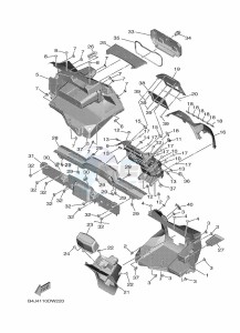 YXE1000EW YX10ERPAP (B4MN) drawing FRONT FENDER 1