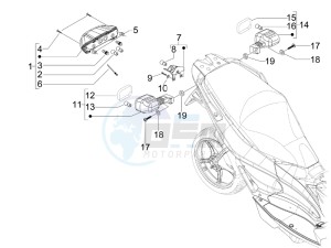 Runner 125 ST 4T E3 (EMEA) drawing Rear headlamps - Turn signal lamps