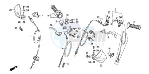 XR80R drawing HANDLE LEVER/CABLE