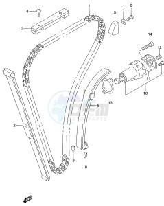 GS500 (P19) drawing CAM CHAIN