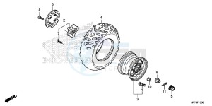 TRX420FA6F TRX420F Australia - (U) drawing FRONT WHEEL