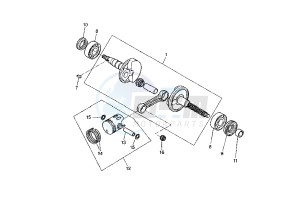 YQ AEROX R 50 drawing CRANKSHAFT PISTON