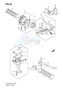 LT-Z250 (E19) drawing HANDLE LEVER