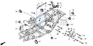 TRX200D FOURTRAX 200 drawing FRAME BODY