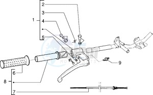 Sfera RST 80 drawing Handlebars component parts