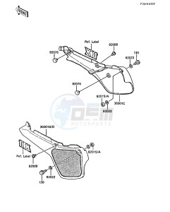 KX 60 A [KX60] (A1-A2) [KX60] drawing SIDE COVERS