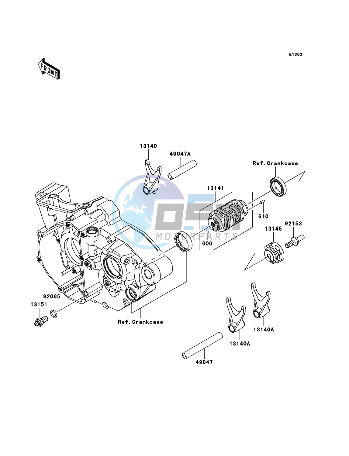 Gear Change Drum/Shift Fork(s)