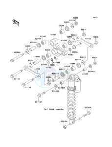 KX 125 L [KX125] (L2) [KX125] drawing REAR SUSPENSION