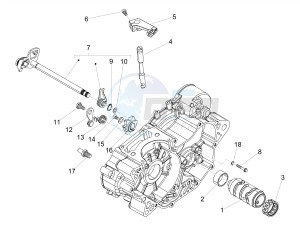 RX 125 E4 (APAC) drawing Gear box / Selector / Shift cam