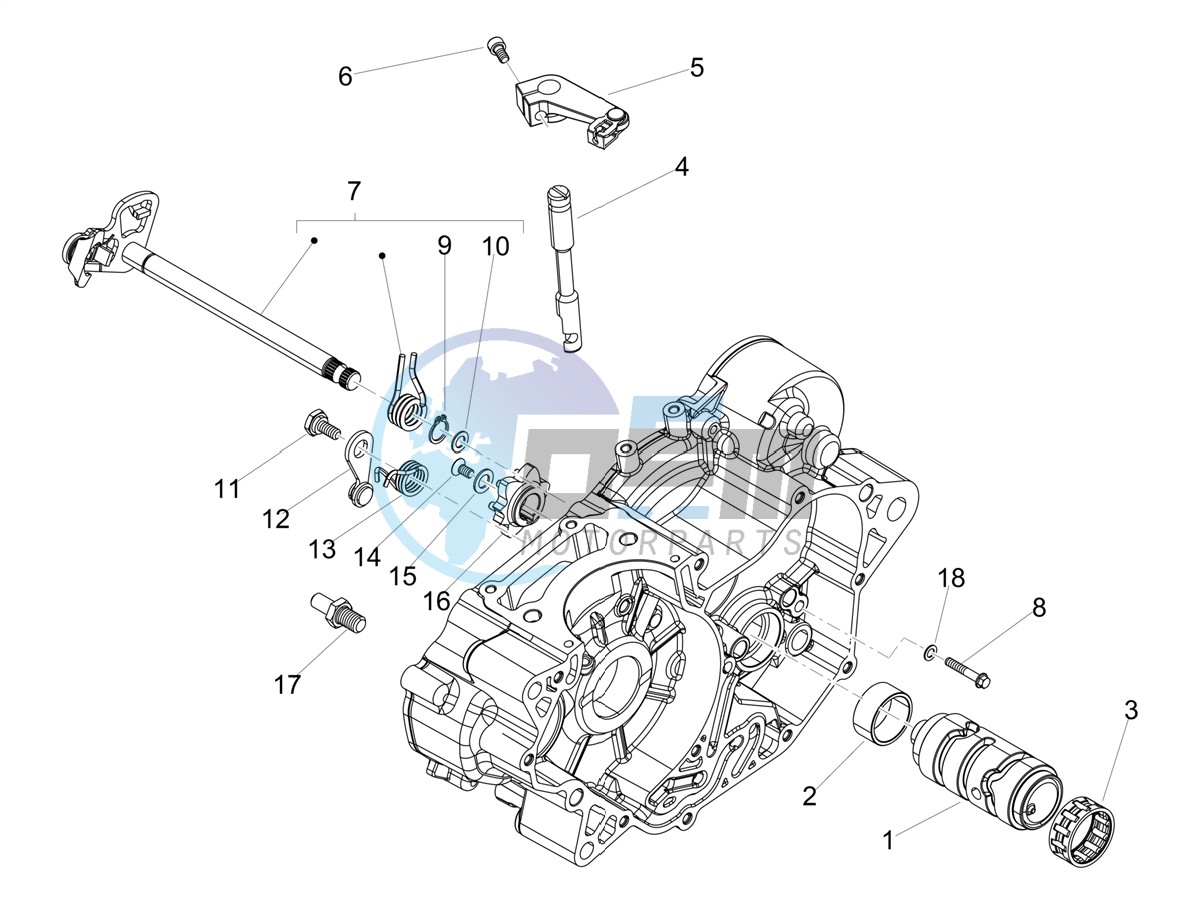 Gear box / Selector / Shift cam