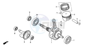 TRX300FW FOURTRAX drawing CRANKSHAFT/PISTON