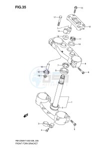 RM-Z250 (E3-E28) drawing STEERING STEM (MODEL K7)