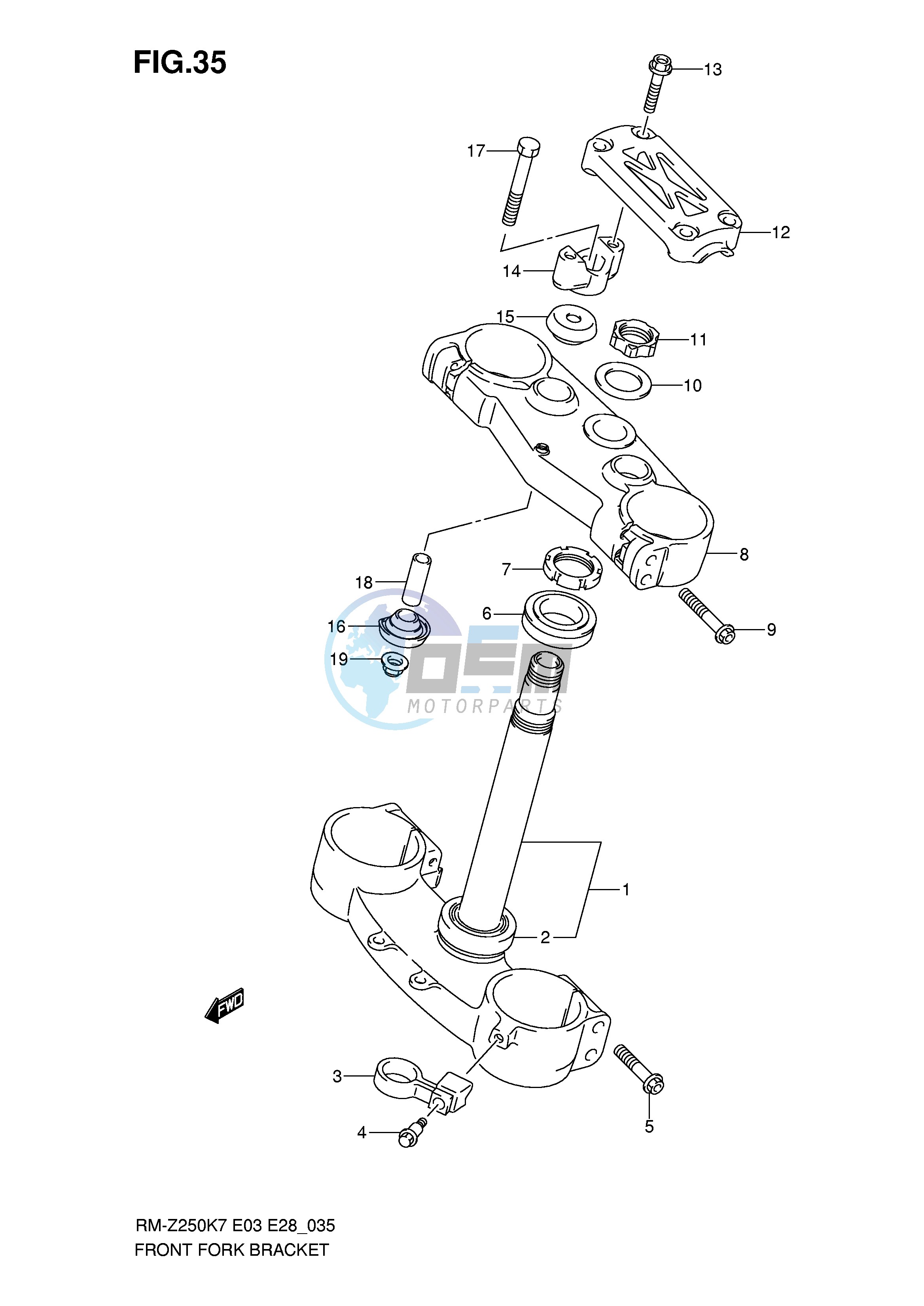 STEERING STEM (MODEL K7)