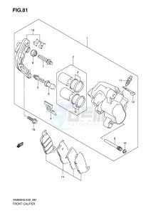 AN650 (E2) Burgman drawing FRONT CALIPER