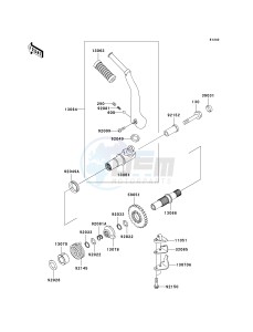 EJ 650 A [W650] (A2-A4 A4 CAN ONLY) W650 drawing KICKSTARTER MECHANISM