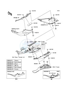 NINJA ZX-6R ZX600RBF FR GB XX (EU ME A(FRICA) drawing Side Covers