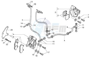 X8 125 PM36200-PM36300 drawing Brakes pipes - Calipers