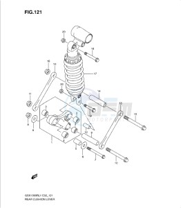 GSX1300R drawing REAR CUSHION LEVER (GSX1300RL1 E19)