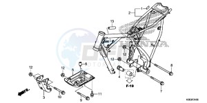 CRF125FE CRF125F Europe Direct - (ED) drawing FRAME BODY