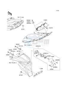 ZX 636 B [NINJA ZX-6R[ (B1-B2) [NINJA ZX-6R drawing TAILLIGHT-- S- -