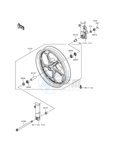 NINJA 300 ABS EX300BEF XX (EU ME A(FRICA) drawing Front Hub