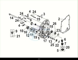 CRUISYM a 300 (LV30W3-EU) (M3) drawing R. CASE COVER COMP