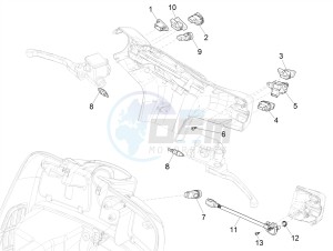 GTS 125 E4 ABS 4T SUPER (EMEA) drawing Selectors - Switches - Buttons