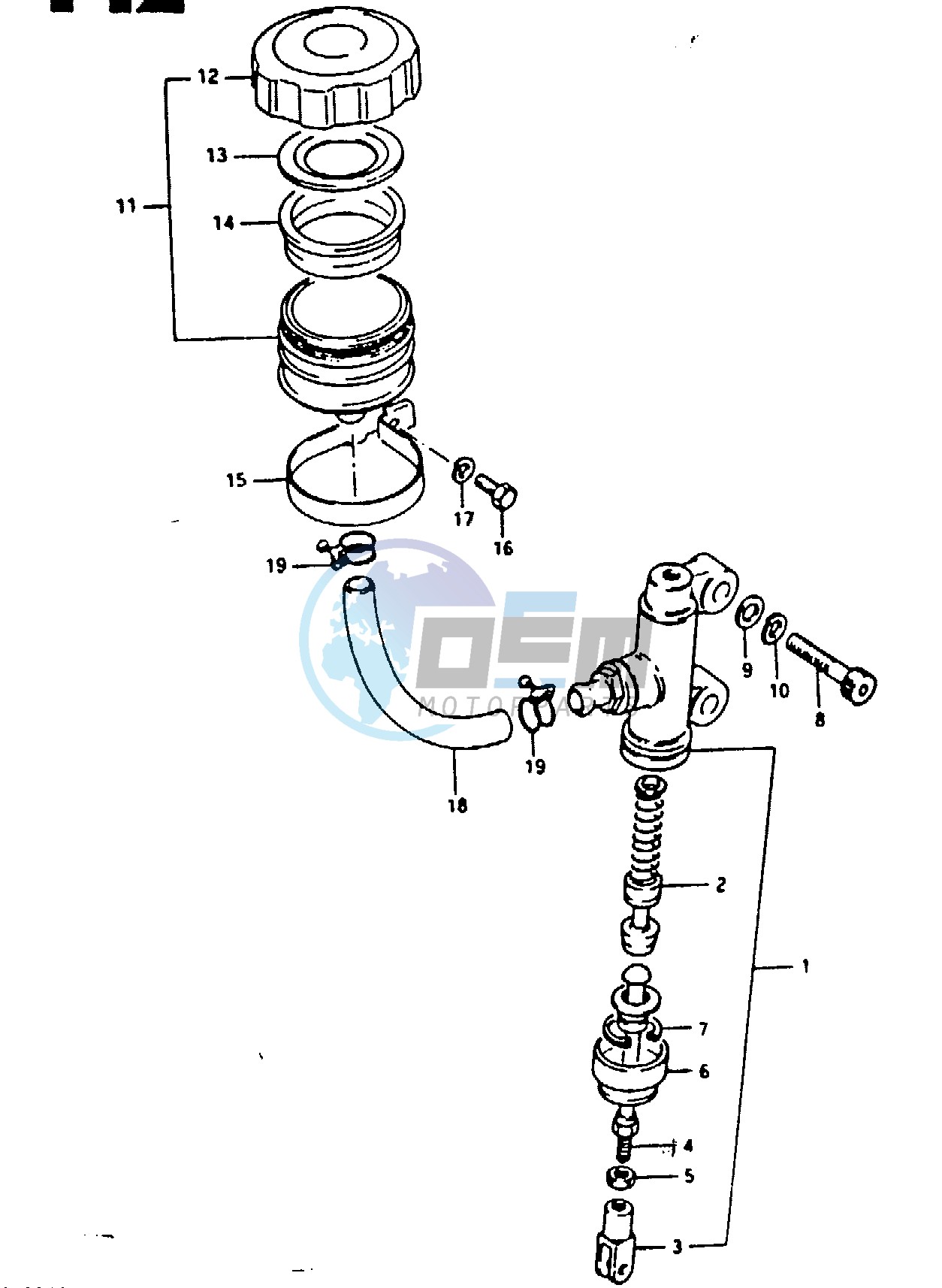 REAR MASTER CYLINDER (GSX1100EX, GSX1100X)