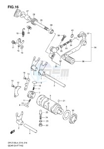 DR-Z125L EU drawing GEAR SHIFTING