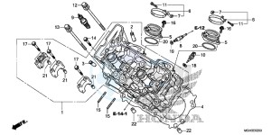 VFR1200XDC drawing CYLINDER HEAD (FRONT)